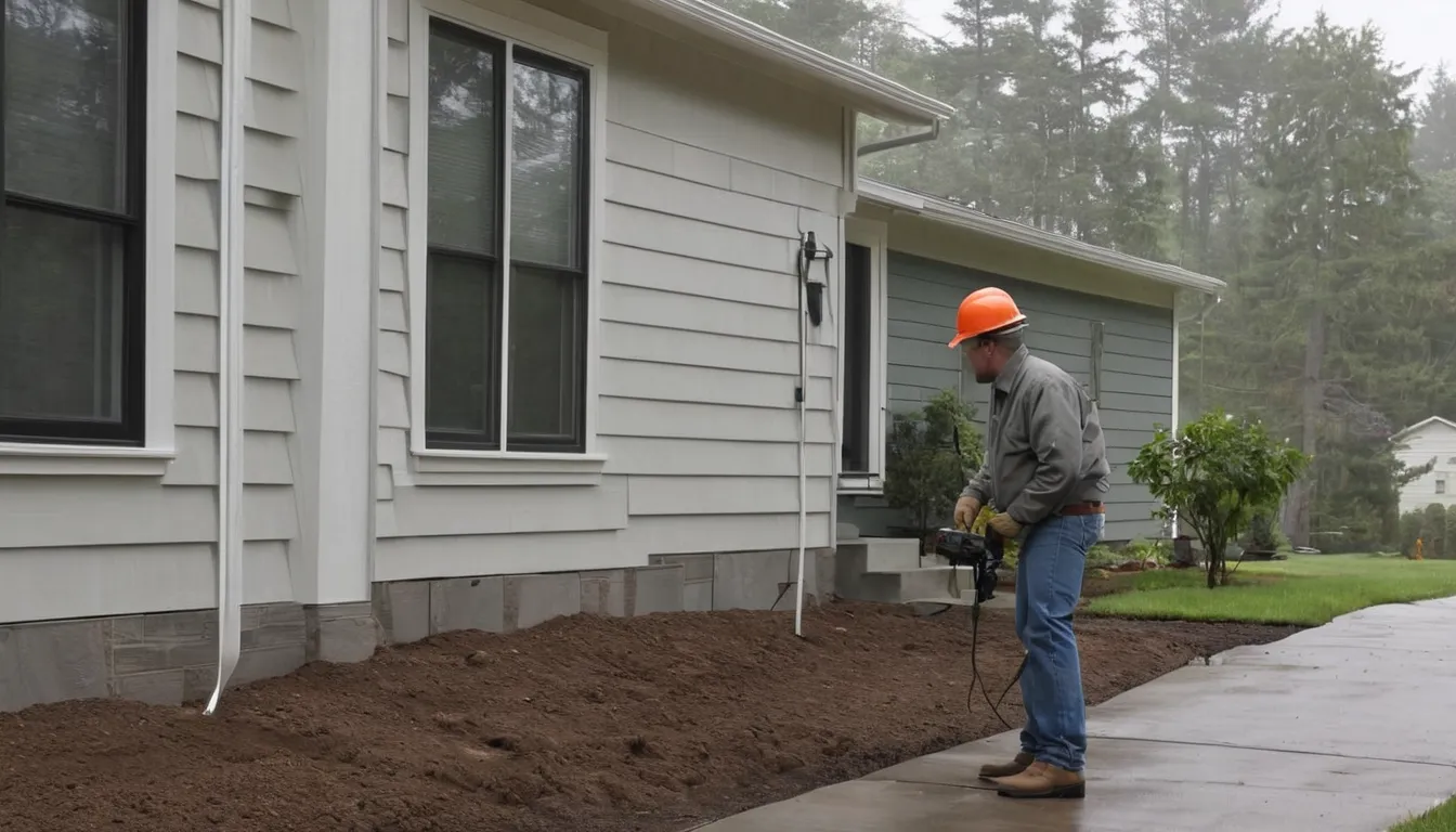 A bungalow-style home in Cleveland with a provider checking the exterior for entry points